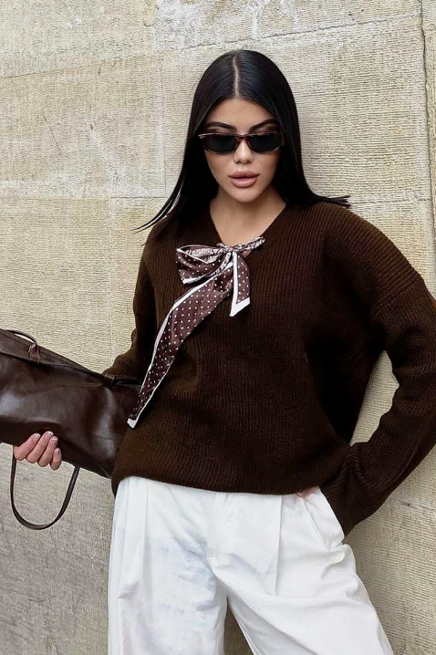 Pulover SHARLINTA BROWN, Culoare: maro, IVET.RO - Reduceri de până la -80%