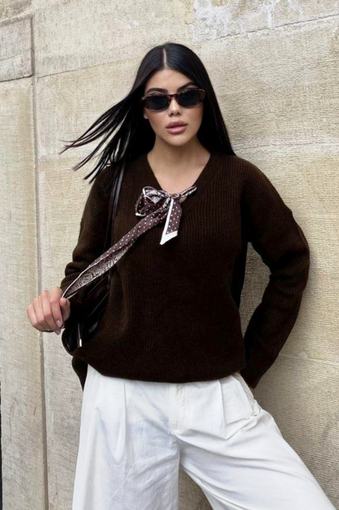 Pulover SHARLINTA BROWN, Culoare: maro, IVET.RO - Reduceri de până la -80%