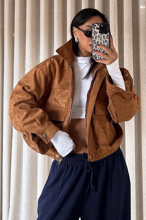 Geacă REMZINA CAMEL, Culoare: maro deschis    , IVET.RO - Reduceri de până la -80%