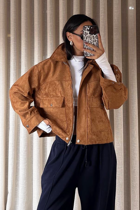 Geacă REMZINA CAMEL, Culoare: maro deschis    , IVET.RO - Reduceri de până la -80%