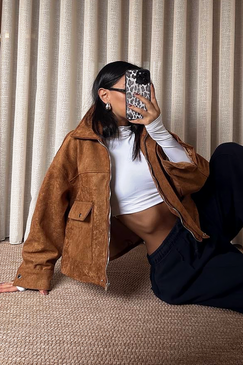 Geacă REMZINA CAMEL, Culoare: maro deschis    , IVET.RO - Reduceri de până la -80%