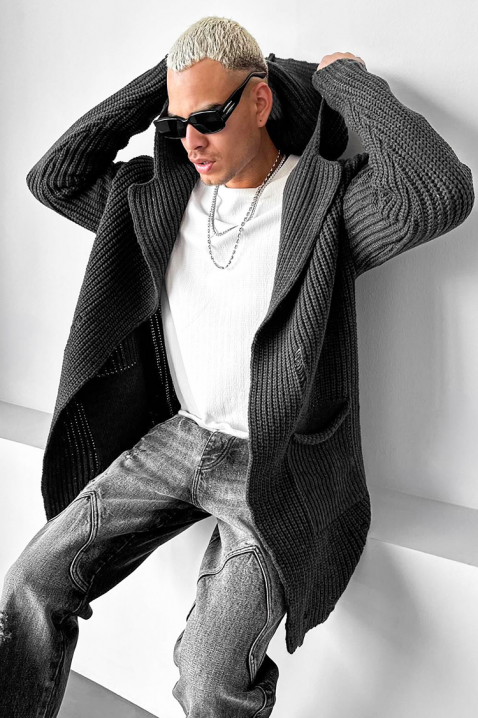 Cardigan bărbați ROLTERO, Culoare: grafit, IVET.RO - Reduceri de până la -80%