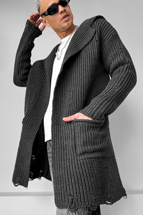 Cardigan bărbați ROLTERO, Culoare: grafit, IVET.RO - Reduceri de până la -80%