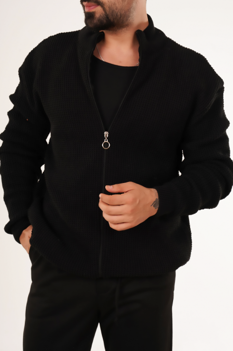 Cardigan bărbați PARELMO BLACK, Culoare: negru, IVET.RO - Reduceri de până la -80%