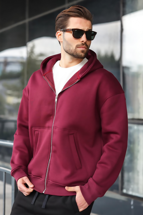 Hanorac bărbați VERGERO BORDO, Culoare: bordo, IVET.RO - Reduceri de până la -80%