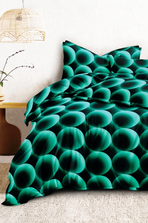 Lenjerie de pat VEPOLDY 200x220 cm bumbac 4 piese, Culoare: verde, IVET.RO - Reduceri de până la -80%
