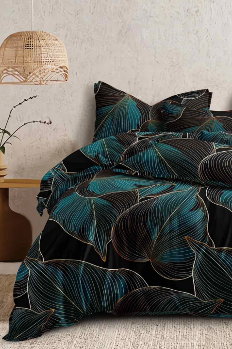 Lenjerie de pat FIOGELDY 200x220 cm bumbac 4 piese, Culoare: negru, IVET.RO - Reduceri de până la -80%