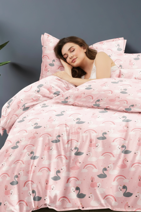 Lenjerie de pat OPELFY 160x200 cm bumbac 4 piese, Culoare: multicolor, IVET.RO - Reduceri de până la -80%