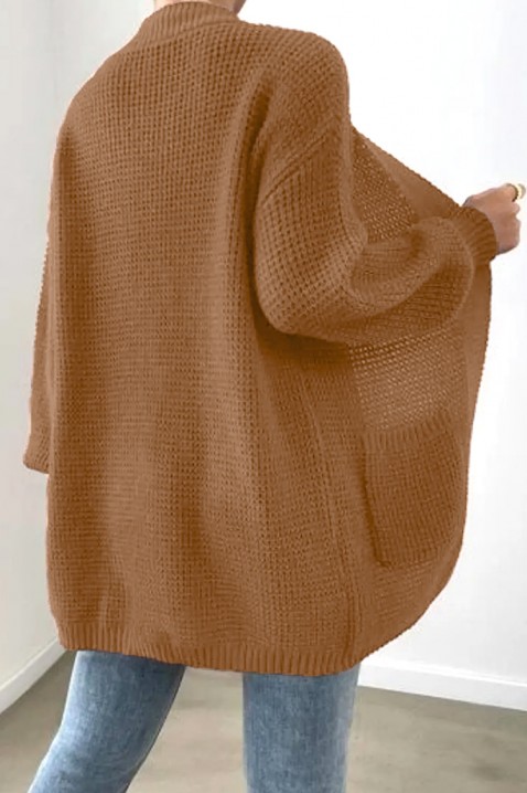 Cardigan VISTALFA CAMEL, Culoare: maro deschis    , IVET.RO - Reduceri de până la -80%