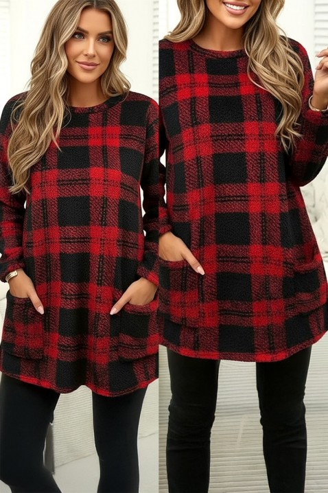 Tunică DERVILDA, Culoare: roșu, IVET.RO - Reduceri de până la -80%