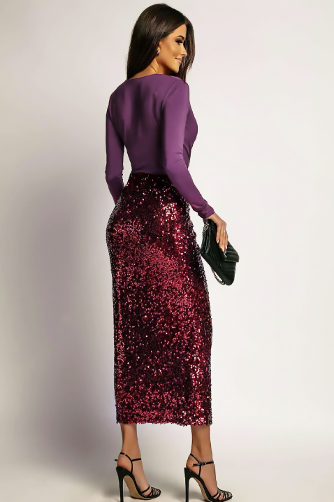 Rochie BLENTISA BORDO, Culoare: bordo, IVET.RO - Reduceri de până la -80%