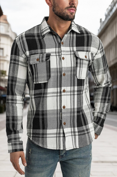 Cămașă bărbați POLERTO, Culoare: negru, IVET.RO - Reduceri de până la -80%