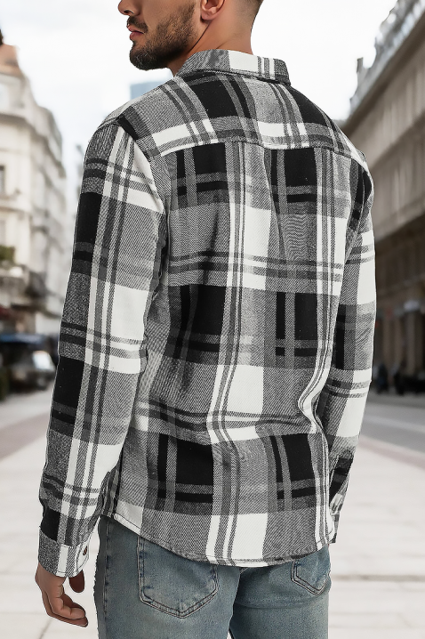 Cămașă bărbați POLERTO, Culoare: negru, IVET.RO - Reduceri de până la -80%