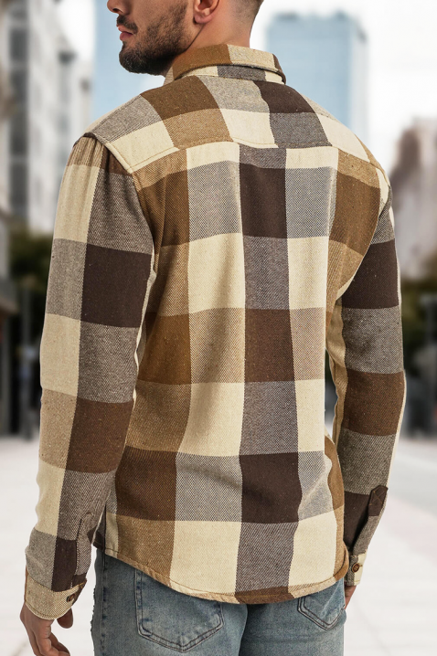 Cămașă bărbați MOLTONO, Culoare: bej, IVET.RO - Reduceri de până la -80%