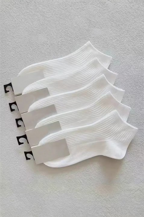 Set 6 perechi șosete pentru bărbați ZIMOLO WHITE, Culoare: alb, IVET.RO - Reduceri de până la -80%