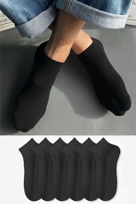 Set 6 perechi șosete pentru bărbați ZIMOLO BLACK, Culoare: negru, IVET.RO - Reduceri de până la -80%