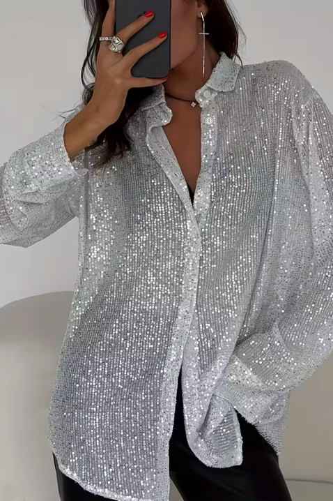 Cămașă damă LANVELDA SILVER, Culoare: argintiu, IVET.RO - Reduceri de până la -80%