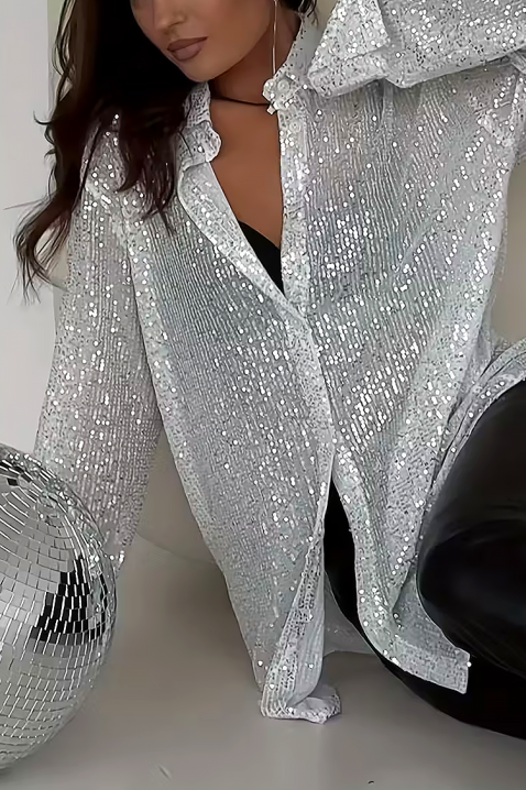 Cămașă damă LANVELDA SILVER, Culoare: argintiu, IVET.RO - Reduceri de până la -80%