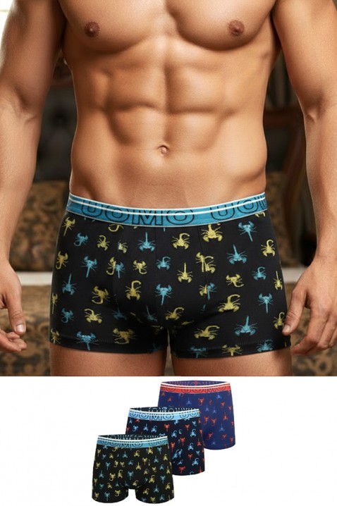 Set 3 buc boxeri petru bărbăti SCORPIO, Culoare: multicolor, IVET.RO - Reduceri de până la -80%