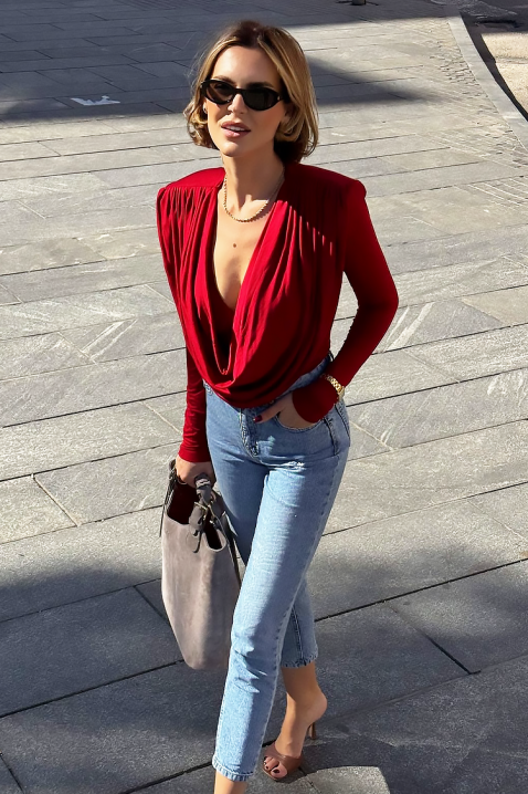 Bluză damă SEKLONDA RED, Culoare: roșu, IVET.RO - Reduceri de până la -80%