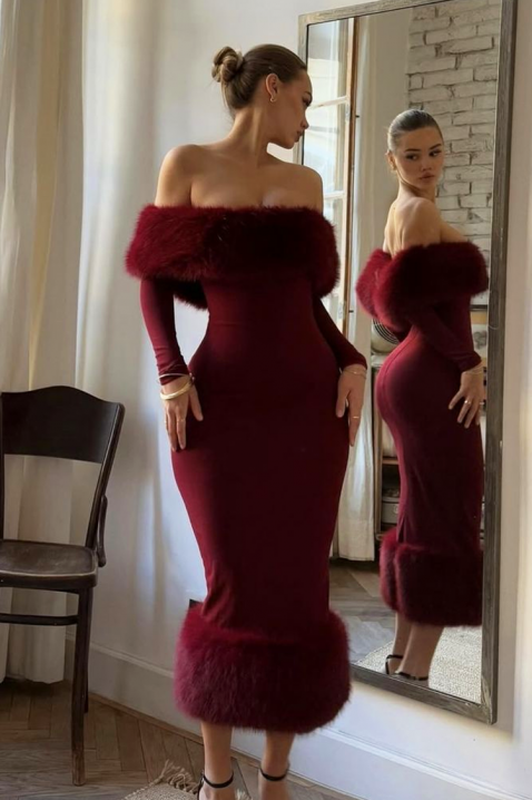 Rochie KARSOTA BORDO, Culoare: bordo, IVET.RO - Reduceri de până la -80%