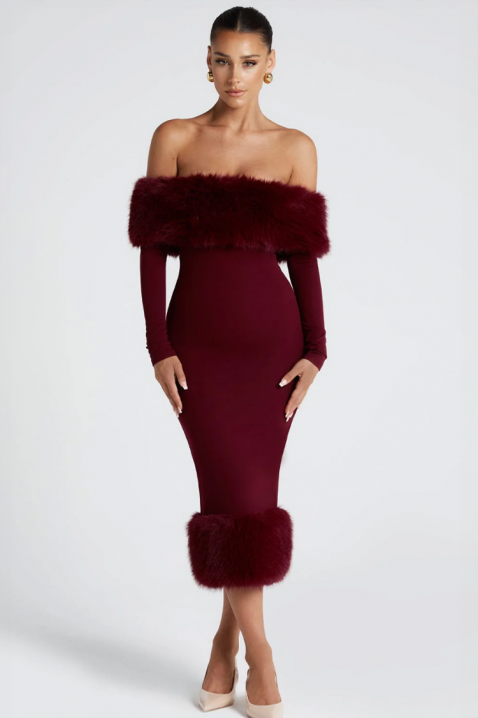 Rochie KARSOTA BORDO, Culoare: bordo, IVET.RO - Reduceri de până la -80%