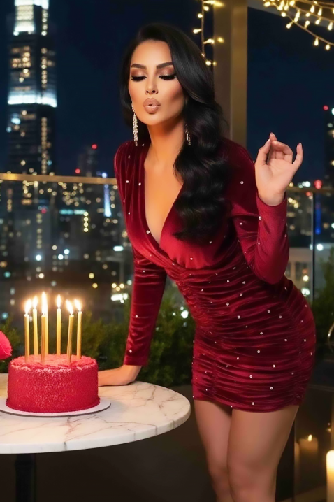 Rochie TREVOLDA BRODO, Culoare: bordo, IVET.RO - Reduceri de până la -80%