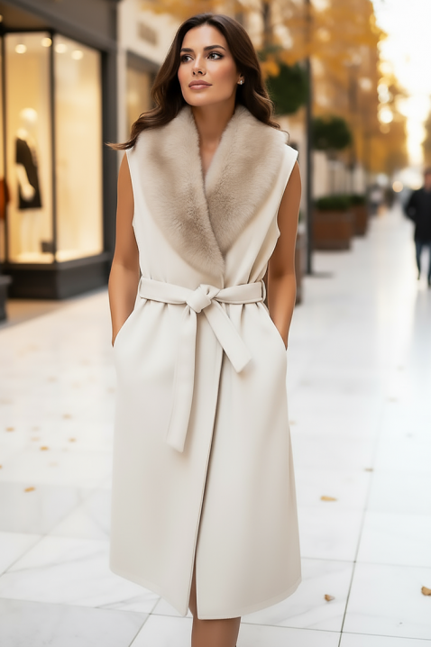 Vestă NAVRELDA, Culoare: ecru, IVET.RO - Reduceri de până la -80%