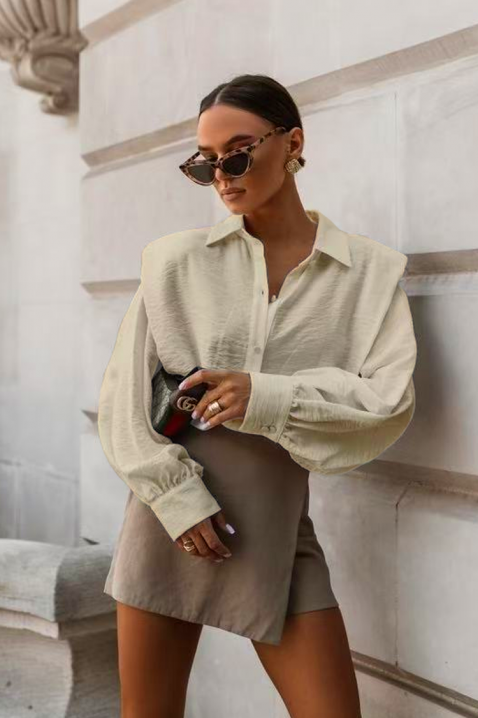 Cămașă damă NOVELZA BEIGE, Culoare: bej, IVET.RO - Reduceri de până la -80%