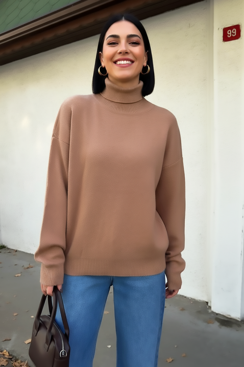 Pulover VARSIONA CAMEL, Culoare: maro deschis    , IVET.RO - Reduceri de până la -80%