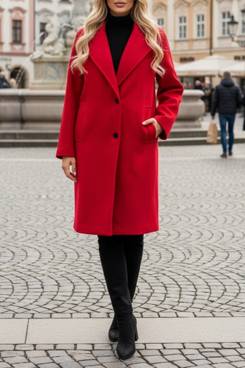 Palton ARGIOLA, Culoare: roșu, IVET.RO - Reduceri de până la -80%