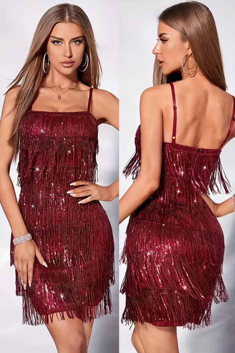 Rochie REZRENDA, Culoare: bordo, IVET.RO - Reduceri de până la -80%