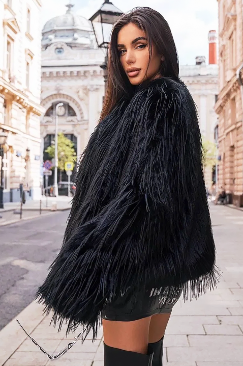 Palton BELSIONA BLACK, Culoare: negru, IVET.RO - Reduceri de până la -80%