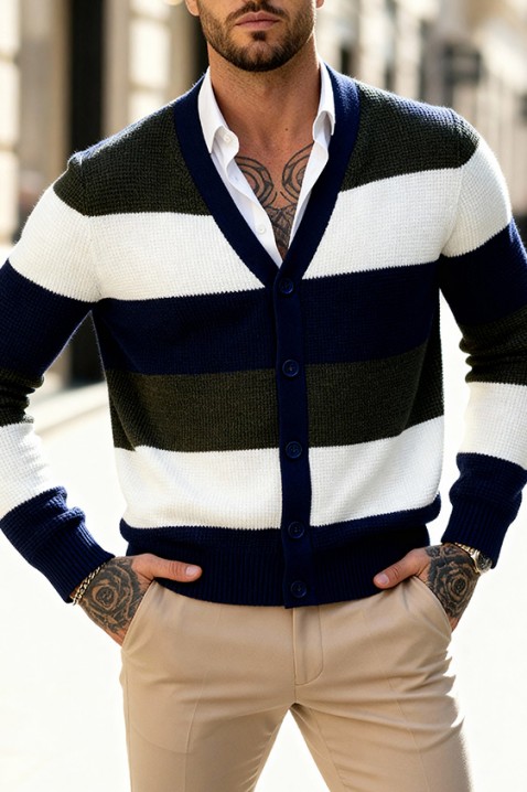 Cardigan bărbați LOBRELO KHAKI, Culoare: khaki, IVET.RO - Reduceri de până la -80%