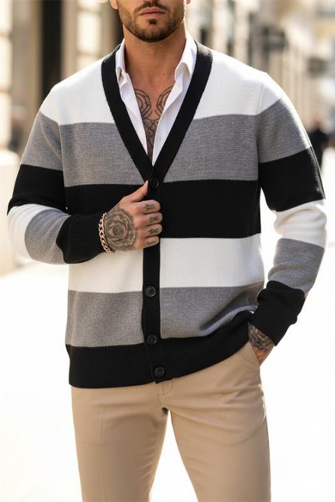 Cardigan bărbați LOBRELO GREY, Culoare: gri, IVET.RO - Reduceri de până la -80%