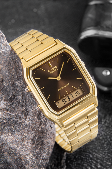 Ceas pentru bărbați CASIO AQ-230GA-5AMQYDF, Culoare: auriu, IVET.RO - Reduceri de până la -80%