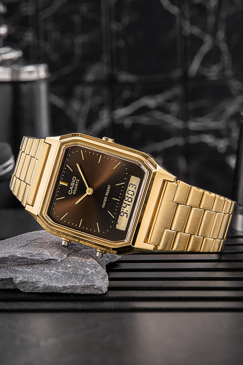 Ceas pentru bărbați CASIO AQ-230GA-5AMQYDF, Culoare: auriu, IVET.RO - Reduceri de până la -80%