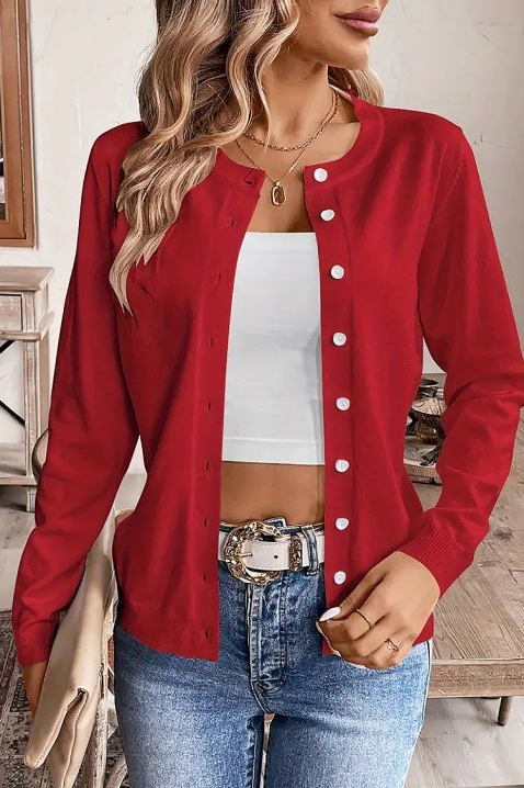 Cardigan REVOLZANA RED, Culoare: roșu, IVET.RO - Reduceri de până la -80%