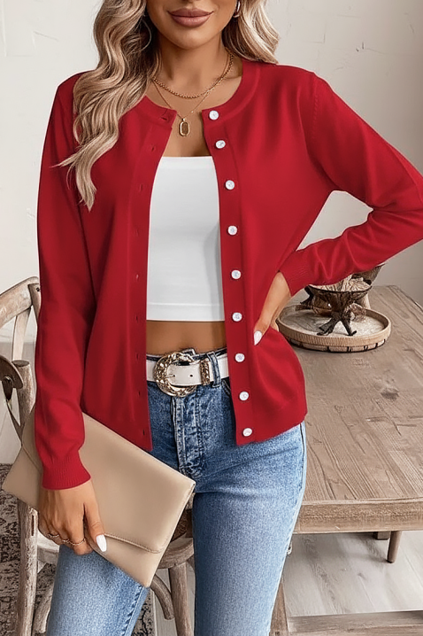 Cardigan REVOLZANA RED, Culoare: roșu, IVET.RO - Reduceri de până la -80%