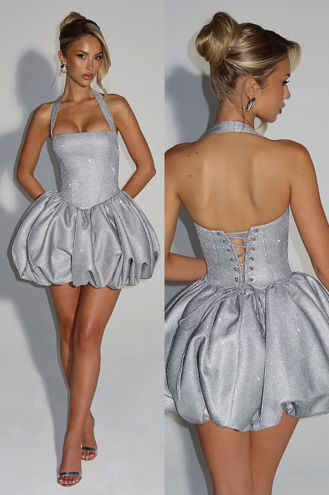 Rochie LONVINDA SILVER, Culoare: argintiu, IVET.RO - Reduceri de până la -80%