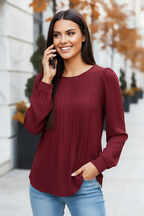 Bluză damă TOVILDA BORDO, Culoare: bordo, IVET.RO - Reduceri de până la -80%