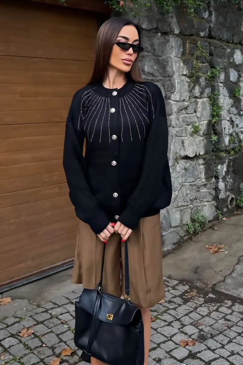 Cardigan KRODELSA BLACK, Culoare: negru, IVET.RO - Reduceri de până la -80%