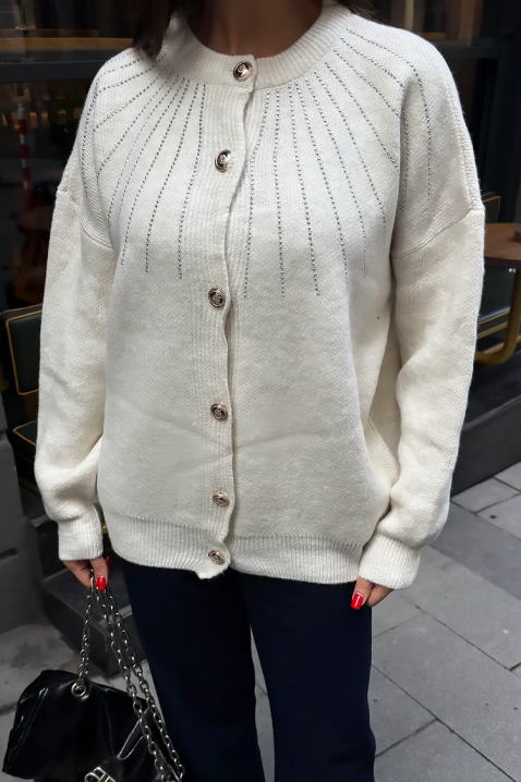 Cardigan KRODELSA ECRU, Culoare: ecru, IVET.RO - Reduceri de până la -80%