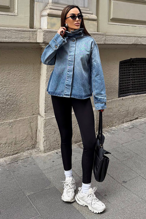 Geacă denim FROLDINA, Culoare: albastru, IVET.RO - Reduceri de până la -80%