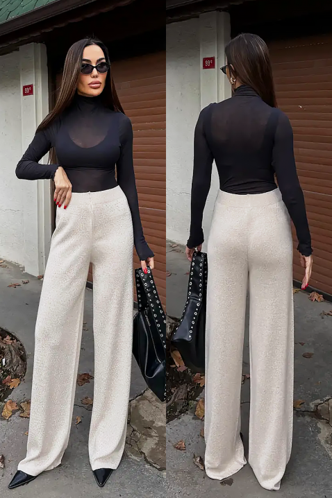 Pantaloni DAVERDA ECRU, Culoare: ecru, IVET.RO - Reduceri de până la -80%