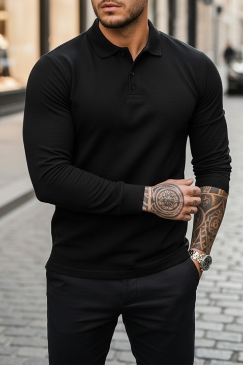 Bluză bărbați LEROJO BLACK, Culoare: negru, IVET.RO - Reduceri de până la -80%