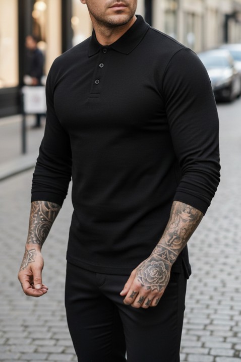 Bluză bărbați LEROJO BLACK, Culoare: negru, IVET.RO - Reduceri de până la -80%