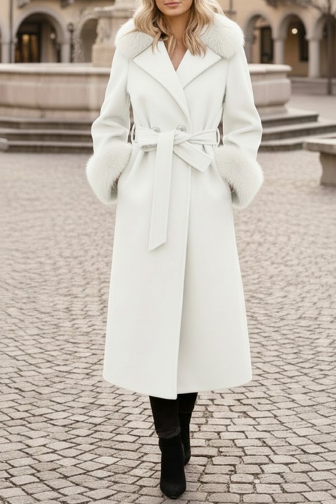 Palton LUXINDA WHITE, Culoare: alb, IVET.RO - Reduceri de până la -80%
