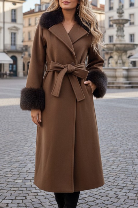 Palton LUXINDA BROWN, Culoare: maro, IVET.RO - Reduceri de până la -80%