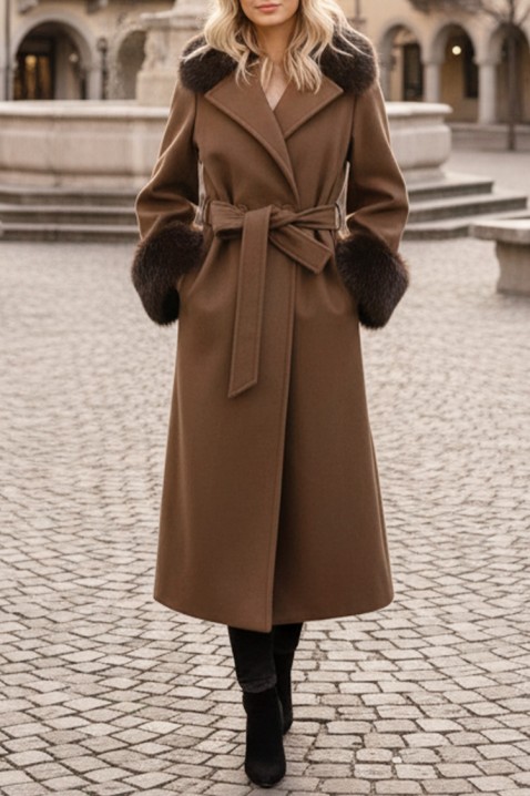 Palton LUXINDA BROWN, Culoare: maro, IVET.RO - Reduceri de până la -80%